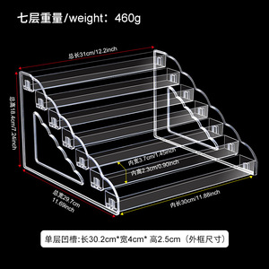 Nail polish display <b>shelf</b> <b>desktop</b> cosmetics lipstick box transparent acrylic ladder <b>shelf</b> - Product Image 2