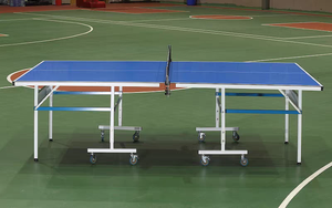 Mesa de tenis de mesa para exteriores, mesa de <span class=keywords><strong>ping</strong></span> <span class=keywords><strong>pong</strong></span> doble <span class=keywords><strong>plegable</strong></span> para exteriores, mesa de tenis de mesa para exteriores de tamaño estándar, - Product Image 5