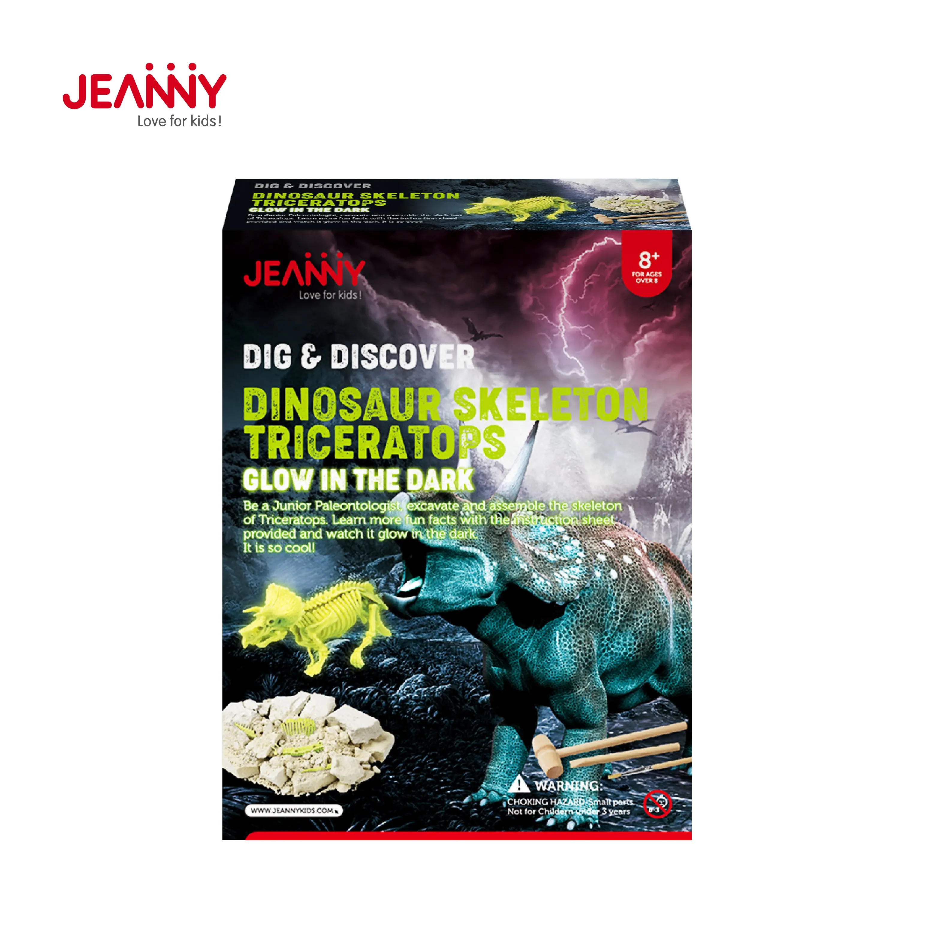 Resplandor en el oscuro Diy Kit de fósiles de dinosaurio cavar juguetes de las niñas arqueología juguetes educativos excavación cavar la ciencia Juguetes Niño