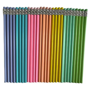 ดินสอไม้คุณภาพสูงขนาด 7 นิ้ว สีดำ สำหรับนักเรียน เขียนได้ วาดได้ พร้อมยางลบ ตัวด้ามสีเหลือง ยี่ห้อ JIXING รับสกรีนโลโก้ - Product Image 6