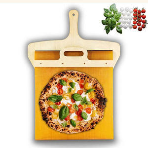 Pelle à pizza en bois antiadhésive avec manche rotatif 55x35cm, design durable pour un glissement et un retournement faciles - Product Image 6