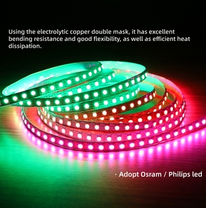 Striscia <span class=keywords><strong>LED</strong></span> RGB 5m/12V con Controllo App Intelligente, Sk6812 144 <span class=keywords><strong>LED</strong></span>/m, PCB in Rame Tagliabile - Product Image 5