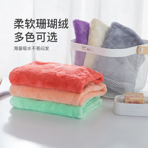 Custom Made Microfiber Hair Towel Cap Thickened Soft Absorbent Quick Dry Solid Color Home Use - Product Image 2
