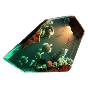 Adorno Luminoso de Resina Marina con Forma de Tortuga Marina y Naufragio, Decoración de Ecosistema Oceánico con Luz LED y Pez Payaso para Regalo Coleccionable - Product Image 4