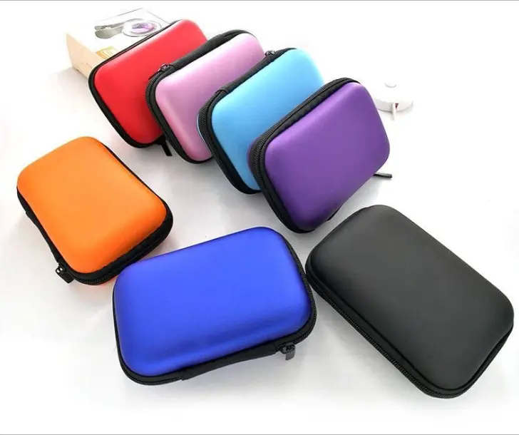 EVA Mini Portable Earphone bag Coin Purse Headphone USB Cable Case Storage Box Wallet Carrying Pouch Bag Earphone Accessory