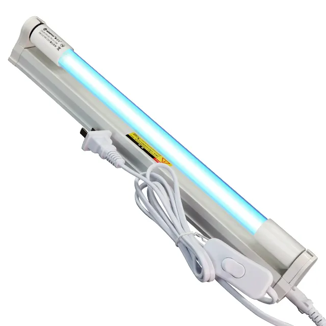 UV-C Light UV Lamp Tube with 5ft Cord EU/BS/ US Plug 220V 110V 4W/6W/8W/ 10W Germicidal UVC Lamp T6 High Purity Quartz Tube