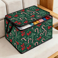 Nouveau produit à succès en stock, boîte de rangement en non-tissé imprimée sur le thème de Noël, boîte de rangement, fabrication directe, impression personnalisée possible