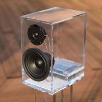 Round Driver Sealed Woofer Plexiglas gehäuse Durchscheinen des Acryl gehäuse für Lautsprecher Plexiglas Subwoofer Box
