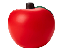 Groothandel PU rode appelvormige squishy stressbal stress speelgoed fruit squishy stressbal knijp promotieartikelen op maat gemaakte speelgoed