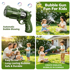 Pistolet à bulles automatique en plastique pour l'extérieur, idéal pour les fêtes d'anniversaire des enfants et les jeux de plage - Product Image 3