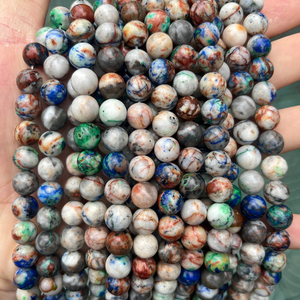 Đá Quý <span class=keywords><strong>Lapis</strong></span> <span class=keywords><strong>Lazuli</strong></span> Phượng Hoàng Thật Tự Nhiên Hạt Chrysocolla Tròn Tự Nhiên 6Mm 8Mm Để Làm Trang Sức - Product Image 5