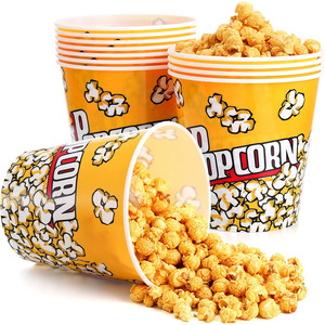 Cajas de Palomitas de Maíz Desechables con Impresión Personalizada, Cubos de Cartón de Grado Alimenticio para Palomitas, Contenedores para Snacks para Cine y Fiestas - Product Image 5