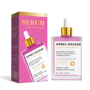 Sérum après-rasage végétalien à l'acide glycolique et au squalane - Sérum <span class=keywords><strong>anti</strong></span>-rougeurs, exfoliant et réparateur pour peaux sensibles - Product Image 1