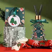 Coffret Cadeau Diffuseur à Bâtonnets Gardénia – Décoration de Noël pour la Maison, Assainisseur d'Air Festif et Parfum Longue Durée