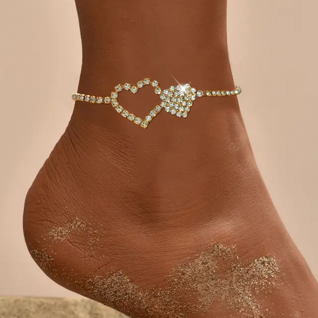 Jitamaoyi Holle Hart Voet Decoratie Zomer Strand Persoonlijkheid Flash Modetrend Strass Enkelband Vrouw