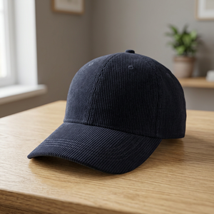 Wholesale Custom Logo Vintage Classic Men's 100% Polyester Corduroy <b>Dad</b> <b>Hat</b> 6-Panel Puff Printing Baseball Cap - Product Image 3