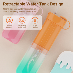 Flosser de agua naranja para el hogar de la mejor calidad con carga USB duradera, 3 modos, tirantes dentales ajustables, gran capacidad, para hoteles UKCA - Product Image 4