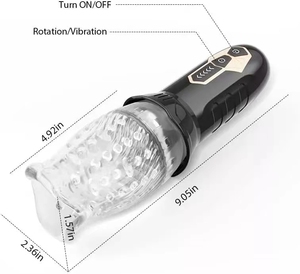 Vibrateur rotatif automatique à succion pour hommes, entraîneur de gland pour retarder l'éjaculation, stimulateur de vagin réaliste, masturbateur masculin, stimulateur à vide, jouets sexuels pour hommes - Product Image 4