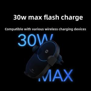 <span class=keywords><strong>Chargeur</strong></span> de <span class=keywords><strong>voiture</strong></span> sans fil 30W, charge rapide, verrouillage automatique, support à <span class=keywords><strong>induction</strong></span> intelligent, universel pour téléphone portable - Product Image 5
