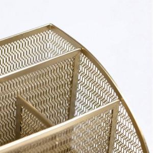 Small Office Desk Organizers Designer Cute Gold Desk Accessories Desk Organization Metal Gold Desktop Organizer - Product Image 2