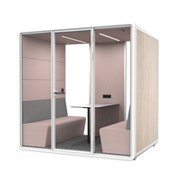 Cabine de bureau modulaire insonorisée en aluminium moderne pour hôtel, cabine de chant et de karaoké, espace de bureau silencieux