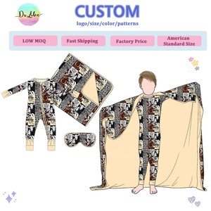 Custom Grippy Bambú Cremallera Pijamas Western Bamboo Zippy Patchwork Vaquero Bebé Sleeper Mantas - Product Image 1