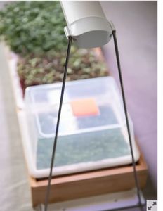 Plateau de culture en fibre de bambou au design moderne, kit d'éclairage de culture pratique pour micro-pousses, pots de fleurs et jardinières pour le sol - Product Image 1