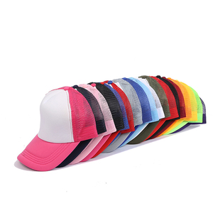 Gorra de béisbol de 5 paneles de algodón 100% con malla de ala curva de alta calidad al por mayor, gorra de camionero de dos tonos con logotipo gráfico de letras personalizadas a la moda - Product Image 4