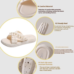 <span class=keywords><strong>Ciabatte</strong></span> da Donna Nuova Collezione, Sandali Estivi alla Moda <span class=keywords><strong>con</strong></span> <span class=keywords><strong>Catena</strong></span> di Perle, Infradito <span class=keywords><strong>con</strong></span> Punta Aperta, Scarpe da Spiaggia all'Ingrosso - Product Image 4