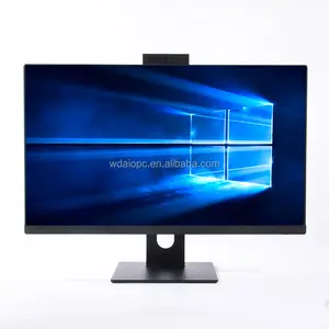 New thin design cheap assemble all in one desktop pc OEM All-in-one pc AIO desktop computer office home support touch pc