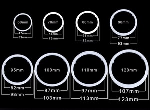 Đèn LED Angel Eyes Bằng Cotton Thông Dụng Vòng Hào Quang RGB Cho Ô Tô Xe Tay Ga Xe Máy Đầy Màu Sắc 60 70 80 <span class=keywords><strong>90</strong></span> 100 110 120MM - Product Image 4