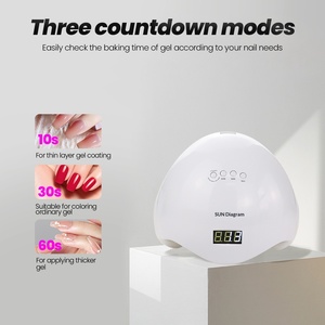 Lampe UV électrique SUN5 48W à 24 <span class=keywords><strong>LED</strong></span> pour séchage rapide des ongles, avec minuterie, sans effet noir sur les mains, pour manucure et séchage des ongles - Offre Spéciale - Product Image 2