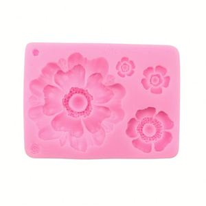 Molde de Silicona para Resina con Logotipo Personalizado, 4 Tipos Diferentes de Moldes de Encaje con Forma de Flor, OEM/ODM - Product Image 3