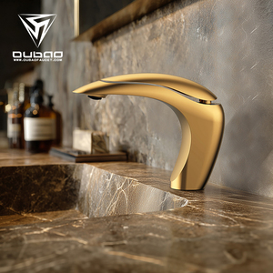 Mitigeur <span class=keywords><strong>de</strong></span> Robinet <span class=keywords><strong>de</strong></span> Salle <span class=keywords><strong>de</strong></span> Bain Style Contemporain Or Brossé Luxe pour Lavabo - Product Image 5