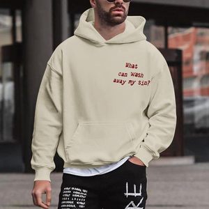 FOXA Hoodie For Men 100% Cotton Faith <b>Bible</b> Verse Cross Graphic Pullover Breathable Sweatshirt - Product Image 4