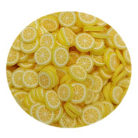Zachte Citroen Sinaasappel Polymeer Hagelslag Simulatie Fruit Plakjes Modderdeeltjes Voor Diy Nail Art Ambachtelijke Slijm Vulling