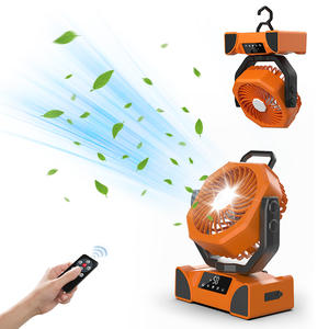 Ventilador de batería recargable F14 10000mAh con Banco de energía de luz LED 360 rotación 3 en 1 Gancho de soporte colgante VENTILADOR DE Camping resistente a la intemperie - Product Image 5
