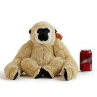 Peluche réaliste de Gibbon assis, singe à longs bras, super douce, en coton PP, accessoires, vente en gros d'usine, OEM