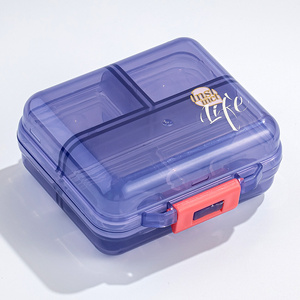 Caja de medicina portátil duradera, organizador de pastillas semanal con múltiples compartimentos de plástico ABS, pastillero versátil para organizar medicamentos - Product Image 1