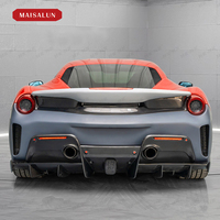 Accesorios de Coche Kits de Carrocería para Ferrari 488 2015-2020, Actualización a Estilo P en Carbono Húmedo y Plástico PP, Kit de Parachoques y Carrocería