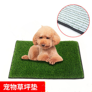 Tapis d'entraînement pour animaux de compagnie en gazon artificiel, vert, 46x36cm, pour chiens, aide à l'apprentissage de la propreté, matériau plastique - Product Image 2