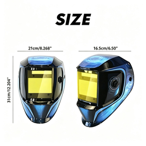 Casque de soudage à obscurcissement automatique à grande visibilité et couleurs fidèles, avec alimentation solaire longue durée et mode de ponçage - Product Image 2