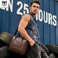 Sac à main en cuir pour homme de la marque BULLCAPTIAN, grande capacité, pour ordinateur portable, sac bandoulière pour affaires, sac à main en cuir de vache, personnalisable