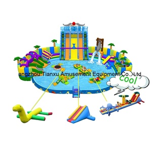 Popular enorme tiburón natación pelota inflable piscina tobogán PVC comercial <span class=keywords><strong>parque</strong></span> acuático en el suelo para el hogar tamaño personalizado - Product Image 1