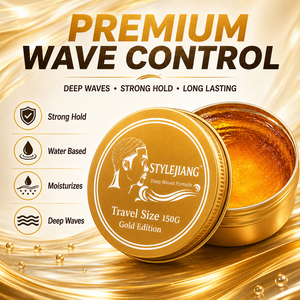 Pommade coiffante OEM 360 Wave à tenue forte pour hommes noirs, cire coiffante pour définition des ondulations profondes, produit professionnel pour coiffure ondulée - Product Image 2