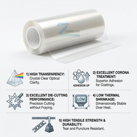 Película BOPET Imprimible por Inyección de Tinta con Tratamiento Corona en una Cara - Alta Absorción de Tinta para Plóter CAD, Impresión de Pósters y Pancartas