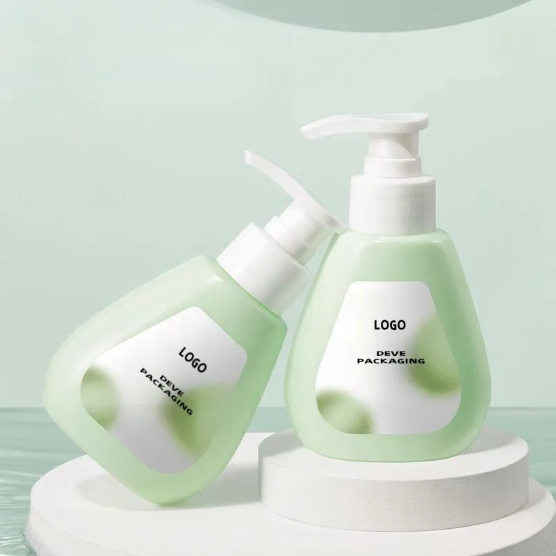 Customized 200ml 300ml empty plastic shampoo bottle foam cleanser skincare pump bottle hand sanitizer bottle
