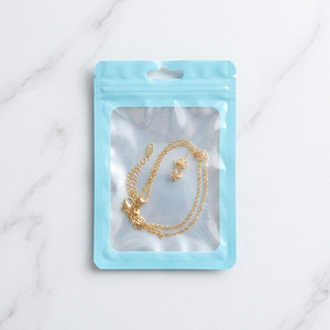 Sachet refermable en Mylar coloré avec fenêtre transparente pour macarons, bonbons, bijoux, cils, brillant à lèvres, cosmétiques, porte-clés - Product Image 2