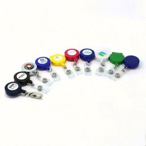 Porta Tarjetas de Identificación Retráctiles con Clip, Porta Tarjetas Redondos Ecológicos con Logotipo Personalizado, Colores Variados, Cordón Retráctil, Suministros de Oficina y Escolares - Product Image 4