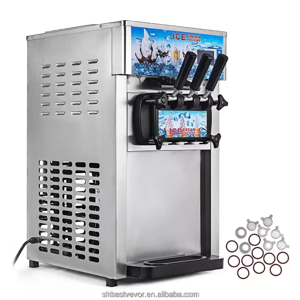 Pratico macchina per gelato 18l/H macchina per gelato automatica 3 sapore limitato prezzo della macchina